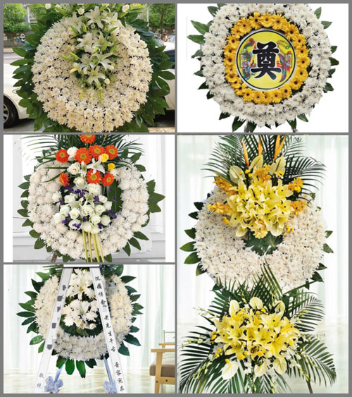山东青岛即墨市温泉街道峡后村花圈速递